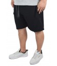 Short Bermuda Tactel Elastano Extra Grande Plus size Liso Preto